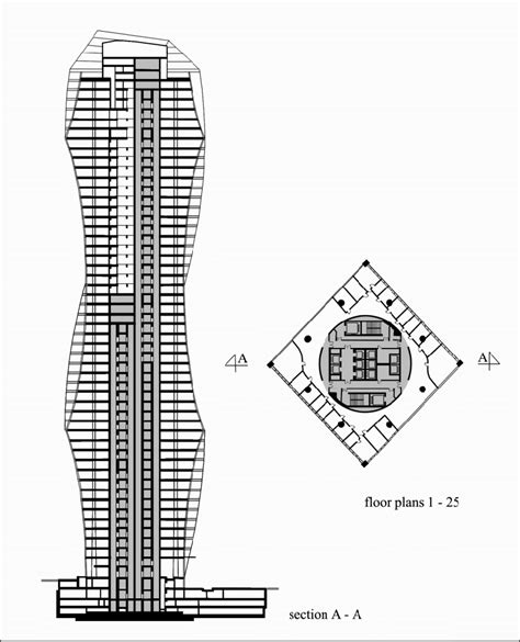The Evolution Tower Plan And Cross Section Download Scientific Diagram