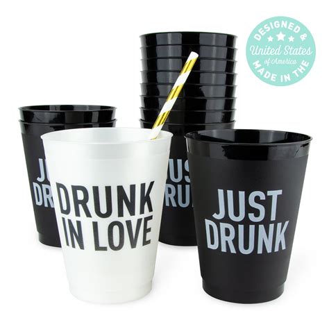 Drunk In Love Party Cups Bachelorette Party Cups Stag And Hen