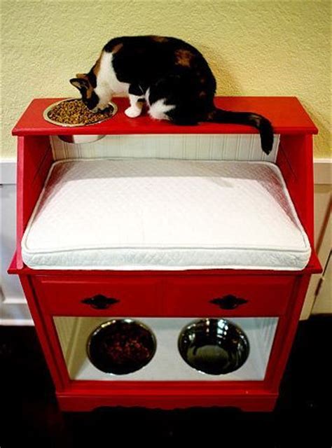 Diy projects » create and decorate » diy & crafts » diy cat toy self petting station. 22 Clever DIY Projects For Pet Food Stations -DesignBump