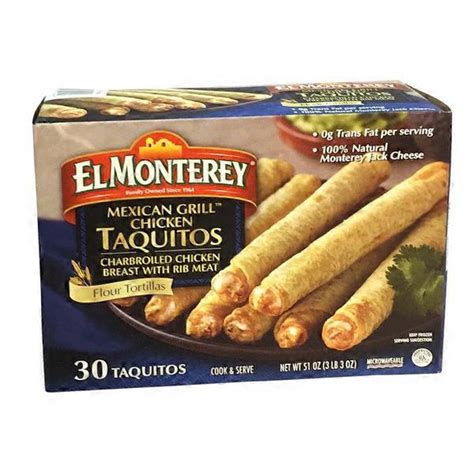 The costco frozen section has everything from fruits and vegetables to prepared foods that need simple reheating. El Monterey Taquitos (30 ct) - Instacart