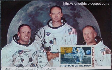 Signed Covers Usa 1969 First Man On The Moon Stamp Issue