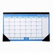 2020 Monthly Desk Pad Calendar, Blue and White, 17-3/4" x 10-7/8 ...