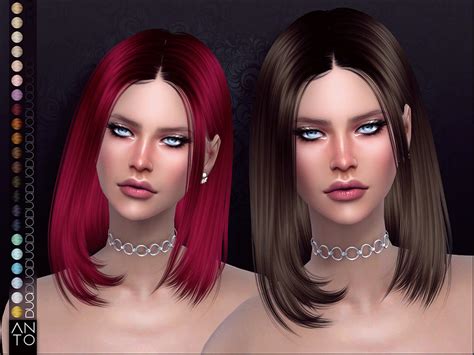 The Sims Resource Elora Hair By Anto Sims 4 Hairs The