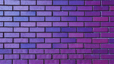 Download Wallpaper 1600x900 Violet Wall Bricks Pattern 169