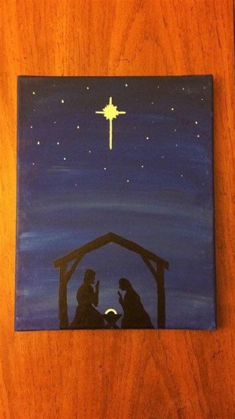 Nativity Scene Canvas Painting