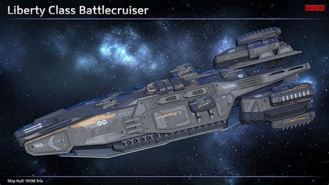 3d Model Spaceship Battlecruiser Liberty Vr Ar Low Poly Cgtrader