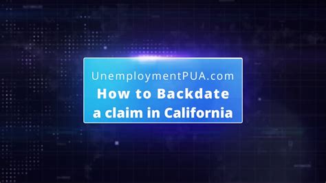 How To Backdate An Unemployment Insurance Claim With The California Edd Youtube