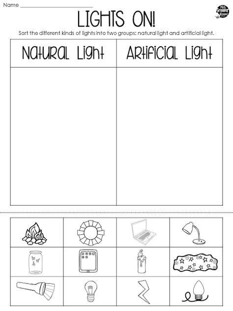 I Teach First Linky Light And Shadows Light Science 1st Grade