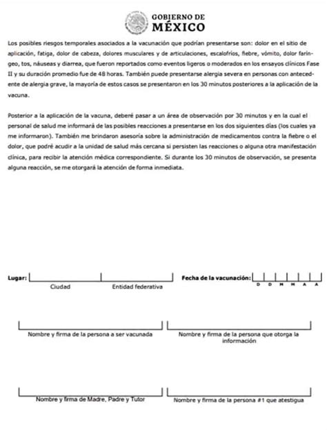 Carta De Consentimiento Vacuna Covid En Mexico Porn Sex Picture