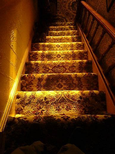 Golden Stairs At Light And Dark