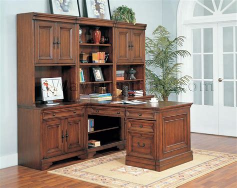 We stock a complete range of executive office furniture for sale including desks, storage, pedestals, cupboards, file. Aspenhome Warm Cherry Executive Modular Home Office ...