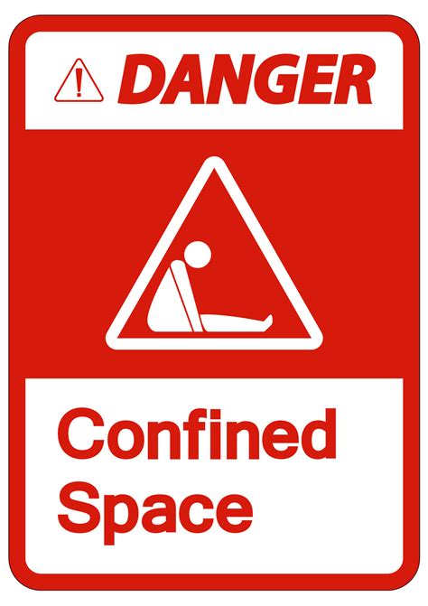 Caution Confined Space Symbol Sign Isolated On White Background 4659175