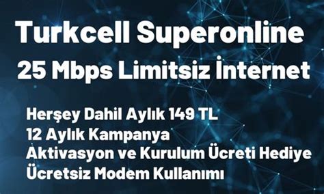 Turkcell Superonline Mbps Limitsiz Yal N Nternet Tl