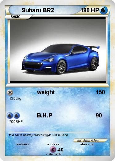 I choose you (valentine postcards for nerd guys). Pokémon Subaru BRZ - weight - My Pokemon Card