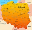 Cities map of Poland - OrangeSmile.com