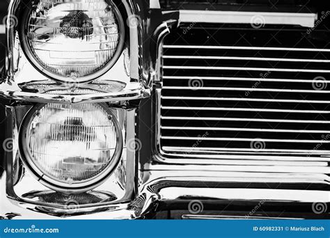 Classic Car Headlights Stock Image Image Of Detail Transport 60982331