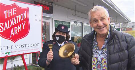 Comedian Lenny Clarke Rings Salvation Army Bell In Waltham Red Kettle