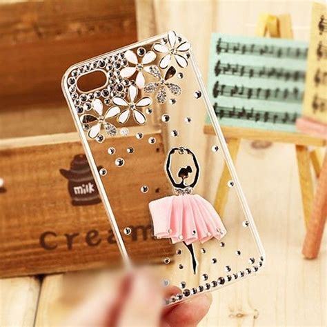 Crystal Iphone 6 Dancing Girl Transparent Crystal Protective Case Cover