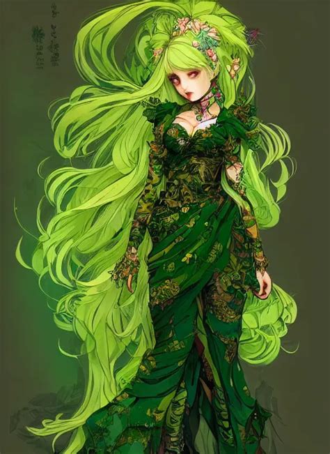 Full Body Portrait Of A Cute Dryad Girl With Short Stable Diffusion