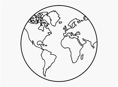 World Outline Earth Outline Drawing Transparent Cartoon Free