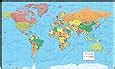Amazon Com 30x48 World Wall Map By Smithsonian Journeys Blue Ocean