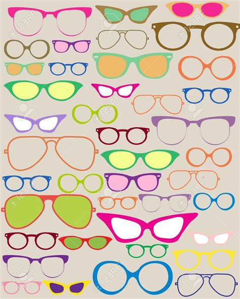 Set Of Different Eyeglasses Beautiful Illustration Eyewear Store Design Eyeglasses Glasses