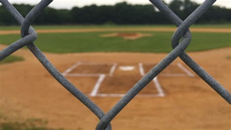Baseball Field Defocused Behind Fence Stock Footage Video 100
