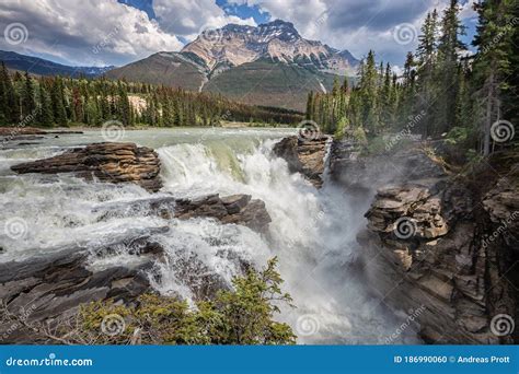 Athabasca Falls Jasper National Park Alberta Canada Stock Photo