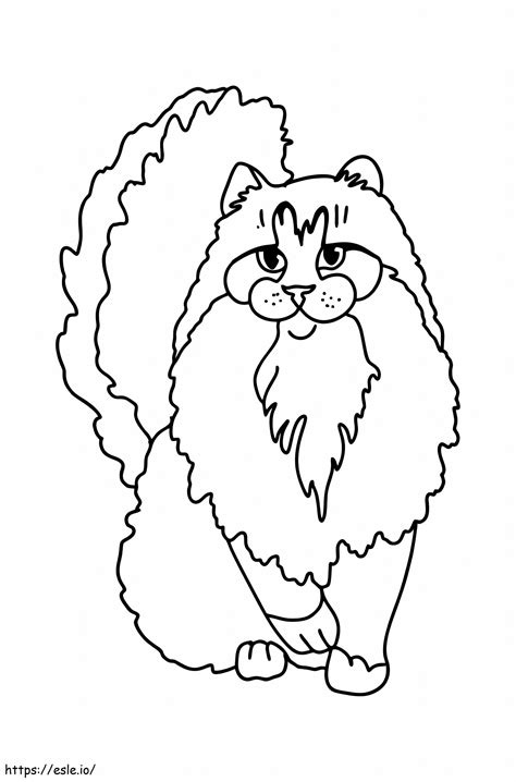 Norwegian Forest Cat Coloring Page