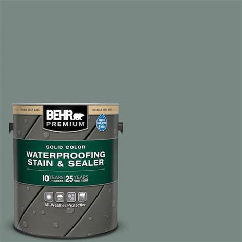Behr Premium 1 Gal Ppu12 16 Juniper Ash Solid Color Waterproofing