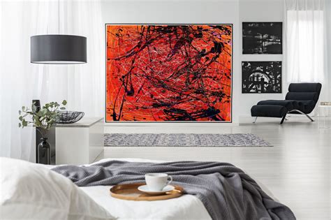 Red Abstract Printable Wall Art For Instant Download Modern Abstract