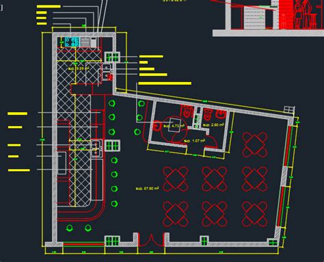 Coffee Bar With Floor Plans D DWG Design Full Project For AutoCAD Designs CAD