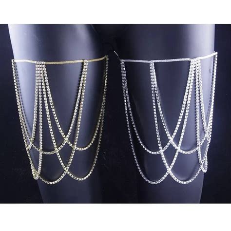 Crystal Leg Chain Bikini Body Chains Nightclub Chest Chain Etsy