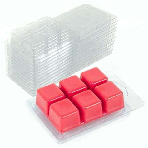 Wholesale Clear Pet 6 Cavity Plastic Wax Melt Clamshell Packaging