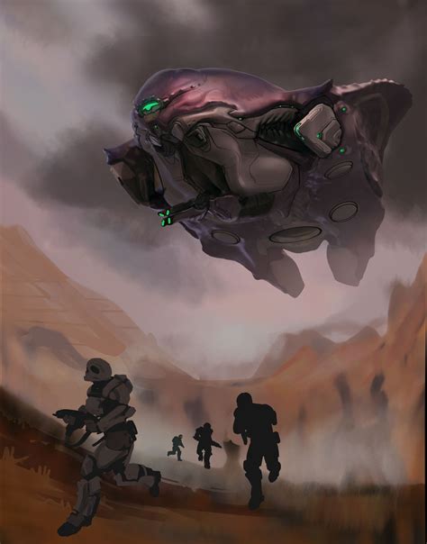 Covenant Phantom Halo Cosplay Dark Fantasy Art Space Ship Concept Art