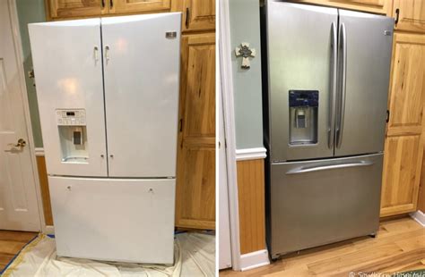 How To Paint Your Refrigerator And Change Its Look Its Actually Easy