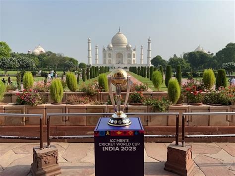 2023 Cricket World Cup Trophy Reaches To Taj Mahal As Part Of The World