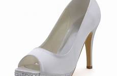 mariage chaussures stiletto escarpins strass rhinestone peep heel