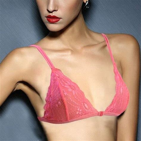 Buy Vogue Secret Lingerie Bra Mesh Thin Lace Brassiere Bralette Front Close Triangle Bh Size