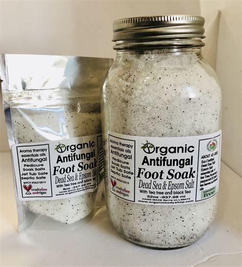 Anti Fungal Foot Sea Salt Soak8oz No Tax Organic Body Shop