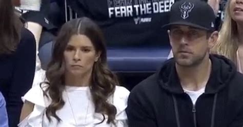 Video Of Danica Patrick Aaron Rodgers Going Viral At Tonights Game