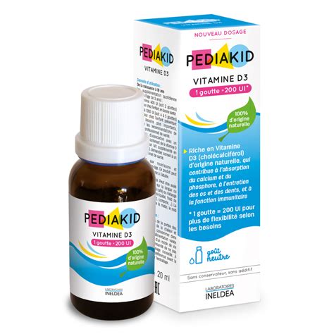 Pediakid Vitamine D3 Optimise Les Apports En Vitamine D 20ml