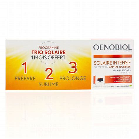 Oenobiol Solaire Intensif Programme Trio Solaire 3x30 Capsules