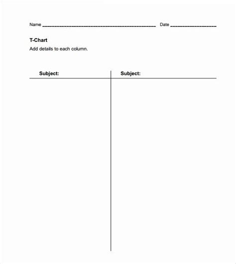 T Chart Template Word Lovely Sample T Chart Template 7 Documents In Pdf