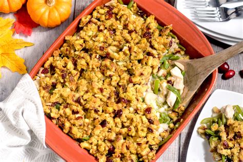Thanksgiving Casserole With Stuffing More Healthy Holiday Casserole Recipes Hungry Girl