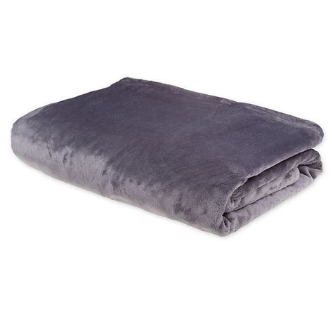 Brookstone Nap Footed Throw Blanket Grey 1 Ct Shipt