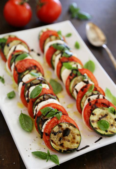 Grilled Zucchini Caprese Salad The Comfort Of Cooking