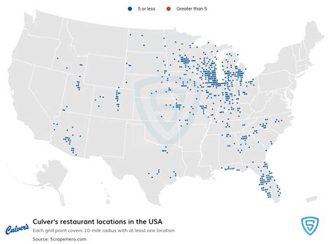 Number Of Culvers Locations In The Usa In 2024 Scrapehero