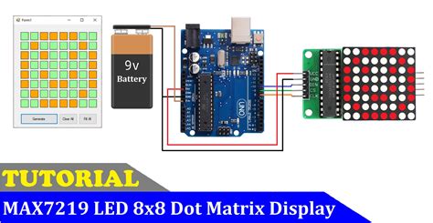 How To Control Led 8x8 Dot Matrix Display With Max7219 Arduino
