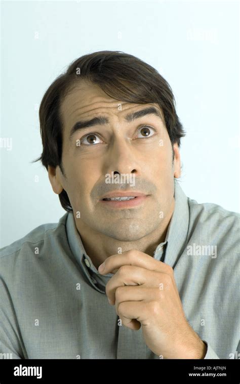 Man Making Face Portrait Stock Photo Alamy